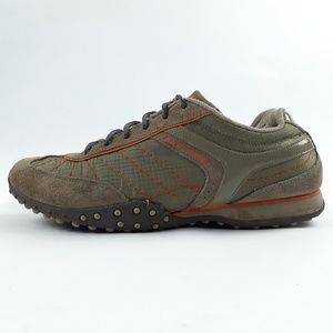 Skechers Womens 10 Shoes Suede Leather Olive 21811 Sneakers Hiking Trail Walking